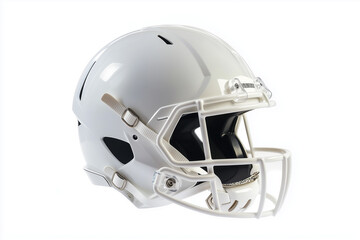 Fototapeta premium White American football helmet isolated on a white background