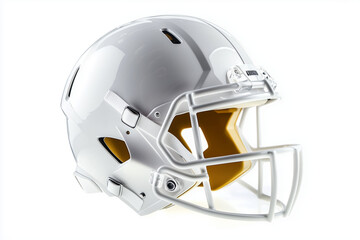 Fototapeta premium White American football helmet isolated on a white background
