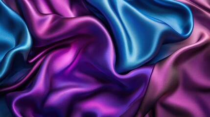 Obraz premium Draped Luxurious Silk Fabric in Vibrant Hues