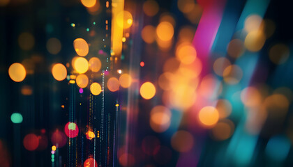 Abstract image of finance and investments with a colorful bokeh effect  -  