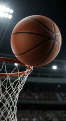 Basketball hoop and ball