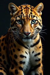 Fototapeta premium Intricate, realistic leopard spots in warm tawny and black tones , repeat, glamour