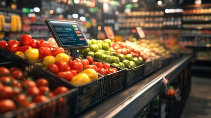 Digital Loyalty Programs Displayed Near Checkout Counter