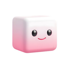 A cute icon in a cartoon style 3D render on a white background