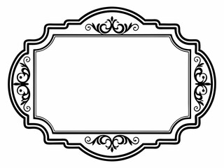 Vintage-style frame with decorative flourishes and intricate patterns, ideal for elegant design projects