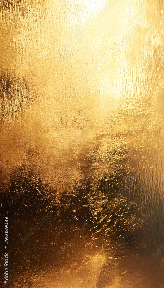 Poster shiny gold surface texture with varied shading and reflection