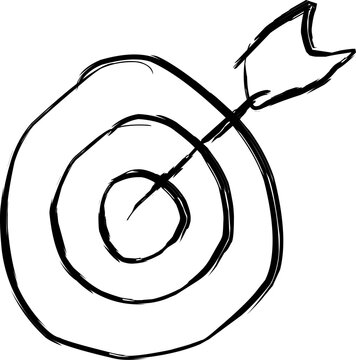 terget icon in doodle style