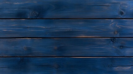Fototapeta premium Horizontal Wooden Planks Painted Dark Blue Show Rustic Texture