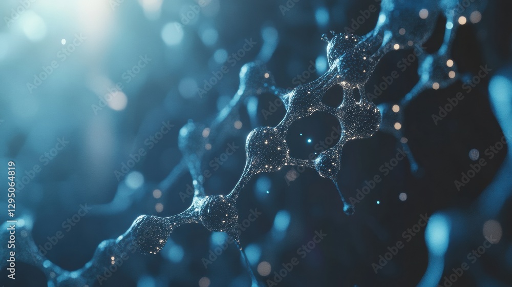 Leinwandbilder microscopic gas particles suspended in the air create intricate formations and patterns under close 