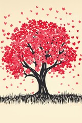 Fototapeta premium Beautiful cherry blossom tree branch with blooming flower.