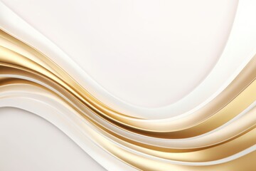 Obraz premium Free plain white background with gold wave
