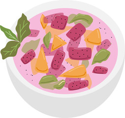 Sop Buah, Indonesia Food Illustration
