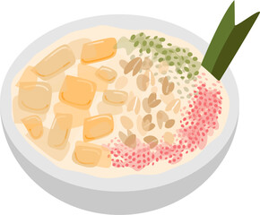 Sekoteng, Indonesia Food Illustration