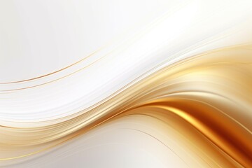 Obraz premium Free plain white background with gold wave