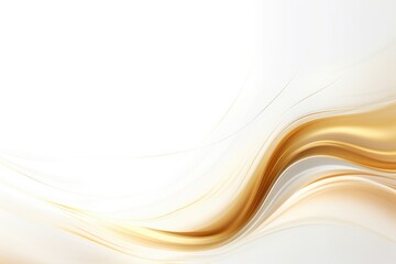 Obraz premium Free plain white background with gold wave