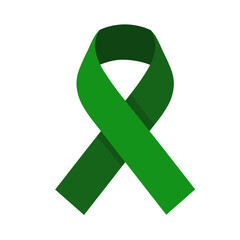 Liver cancer ribbon icon. Cancer awareness ribbon vector symbol in green color. Different colour of ribbon isolated on white background in PNG format. So you can use and edit this vector easily! :)