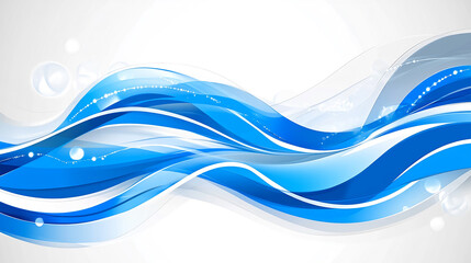 Abstract Blue Wave Background Design
