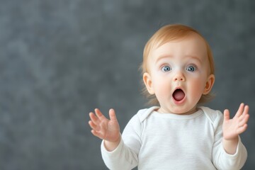Baby with Completely Shocked Expression and Open Mouth Surprised
