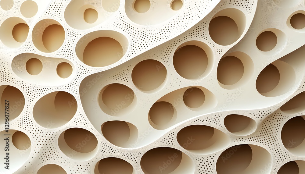 Aufkleber abstract background featuring a porous surface with rounded openings