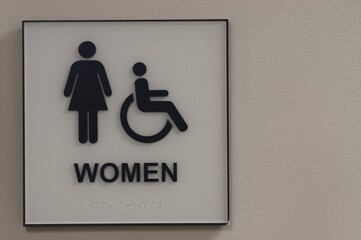 Handicap accessible bathroom for women