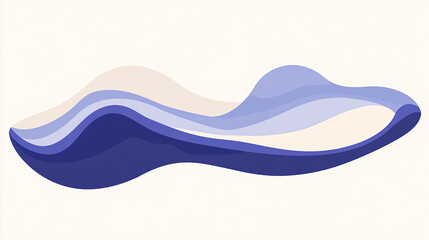 Abstract Wave Design with Layered Colors