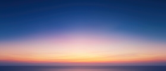 Northern Lights Concepts. Serene sunset over a calm ocean with gradient colors in the sky.