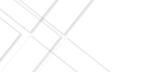 Abstract white background design with layers of textured white transparent material in triangle and squares shapes. White color technology concept geometric line vector white light grey background.	
