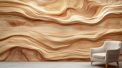 Arafed wall featuring a chair positioned in front, creating a minimalist and functional space suitable for relaxation or contemplation.
