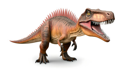 Full shot of a ferocious Baryonyx dinosaur.