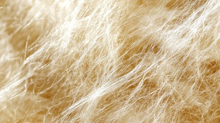 Close-up beige fiber texture, blurred background, textile design