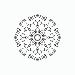 Easy Floral Mandala Coloring Page for Mindfulness & Relaxation