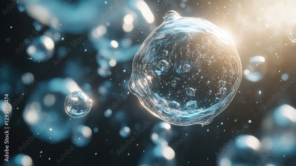 Leinwandbilder microscopic gas particles suspended in air create a fascinating view of natural phenomena in an unse