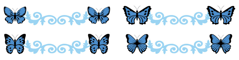 editable beautiful butterfly with swirls vector, perfect for elegant designs, decorations, and artistic projects. Ideal for nature, beauty, and ornamental themes