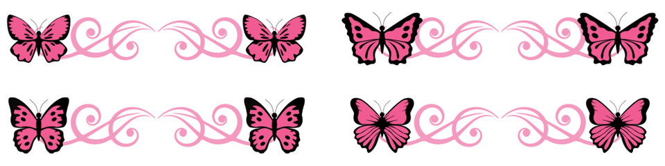 editable beautiful butterfly with swirls vector, perfect for elegant designs, decorations, and artistic projects. Ideal for nature, beauty, and ornamental themes