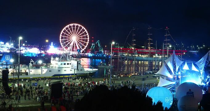 Tall Ship Races festival at Szczecin Poland - West Oder River 