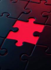 Fototapeta premium red puzzle piece