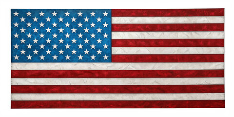 Fototapeta premium USA American Flag Cutout Isolated on Transparent Background – High-Quality PNG for Graphic Design Patriotic American Flag Clipart with Transparent Background – Perfect for Digital and Print Projects