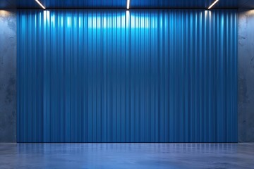 Bright Blue Metal Sheet Backdrop with Contemporary Design and Sleek Color Palette