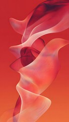 Abstract red waves flowing against gradient background