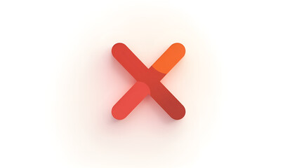 Obraz premium Clean Lines and Vibrant Colors 'X' Logo