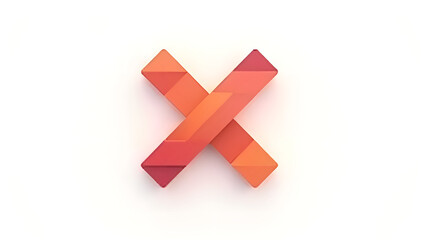 Vibrant 3D-Infused 'X' Logo Design