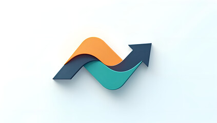 Minimalist Graph Logo with 3D Accents