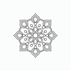 Easy Floral Mandala Coloring Page for Mindfulness & Relaxation