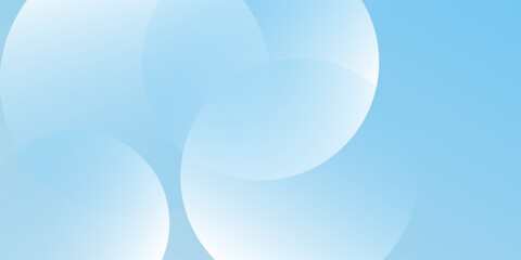 Abstract minimalist banner background, pastel colorful, blue and white gradations. Circle effect style geometric modern
