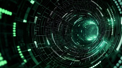 Obraz premium information communication privacy, abstract glowing shield graphics, secure data visualization, dark cyber aesthetics, high-tech encryption concepts, modern glowing hues, secure futuristic
