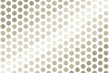 Soft brown and beige hexagonal floral pattern with gradient tones creating a seamless geometric design. Abstract tile concept