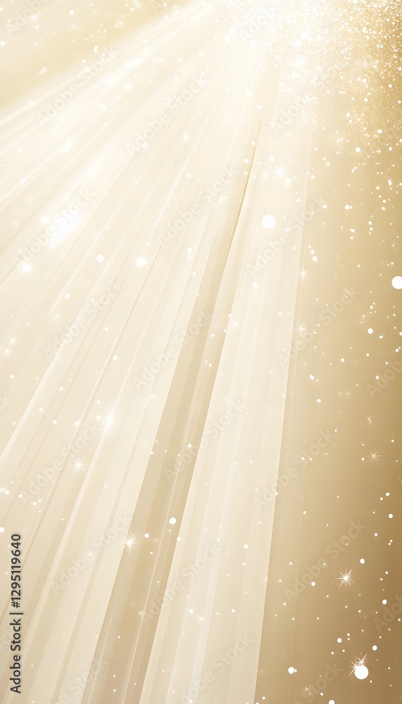 Aufkleber luminous golden rays and sparkles create an ethereal scene