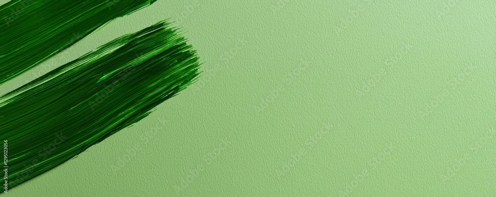 Poster emerald strokes in a serene green gradient abstract painting artistic touch background design