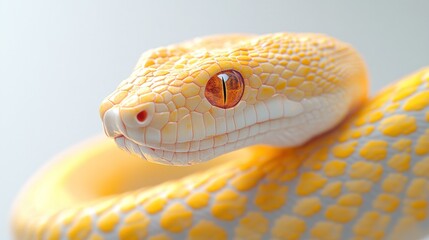 Fototapeta premium Close-up of a pale yellow snake