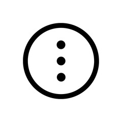 Circle-ellipsis-vertical icon in black and outline style